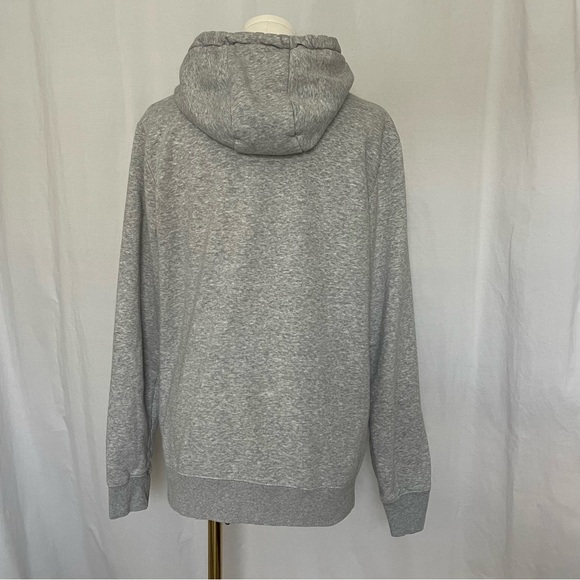 Quiksilver Hoodie Men’s Small Grey With Navy Logo Drawstrings - Picture 4 of 16